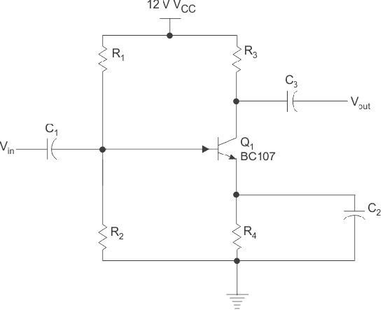 ترانزیستورهای BJT (تقویت کننده CE تک مرحله ای RC)